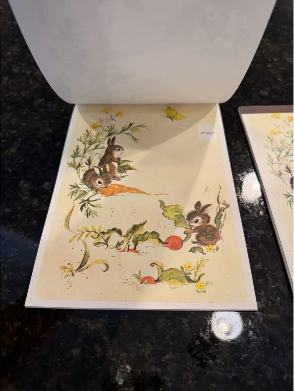 Vtg Pratt Austin Forest Friends Seal & Send Stationary Bunnies Set Of 2 New